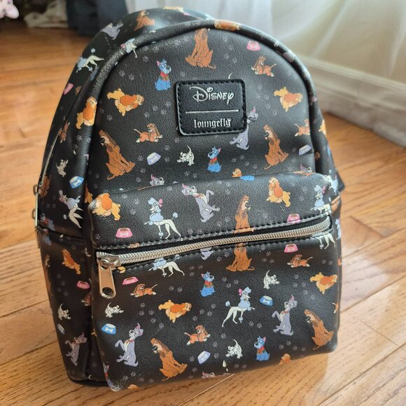 Loungefly Disney Dogs Mini Backpack Lady Tramp 101 Dalmatians - Picture 1 of 16